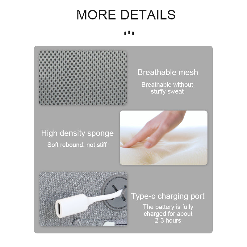 Smart Wireless Heated Lumbar Massager - Deep-Kneading Lumbar & Neck Massager