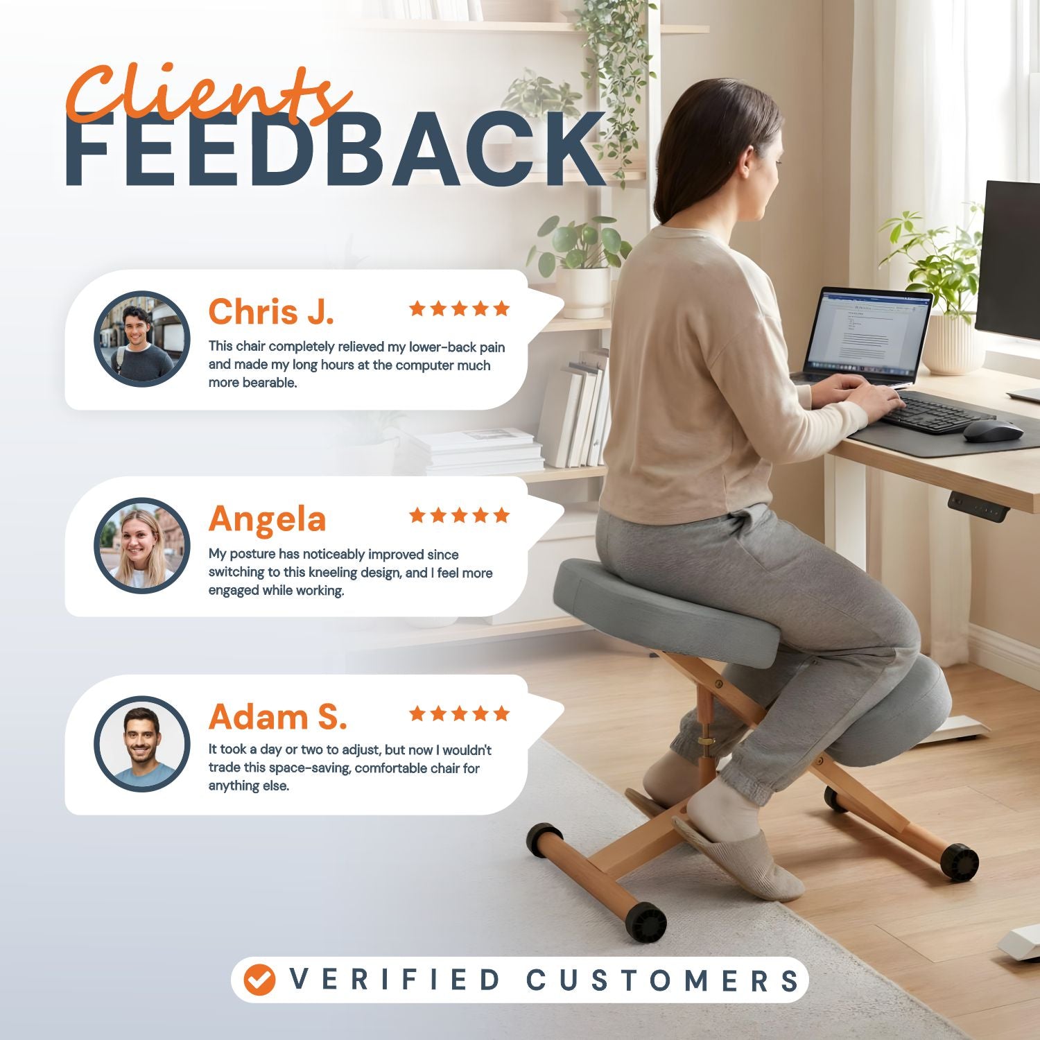 Memory Foam Kneeling Chair | Posture