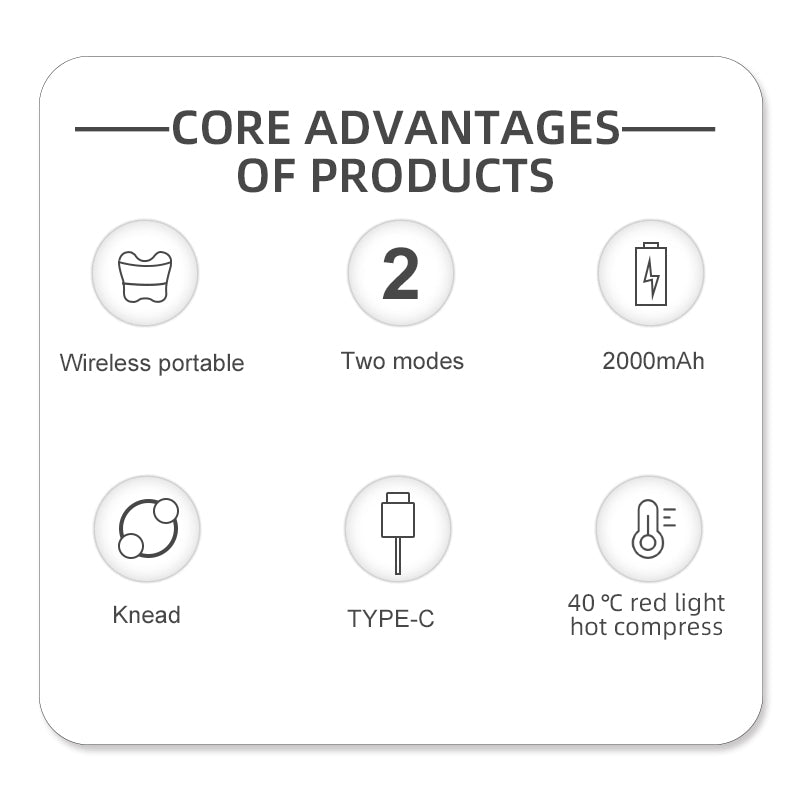 Smart Wireless Heated Lumbar Massager - Deep-Kneading Lumbar & Neck Massager