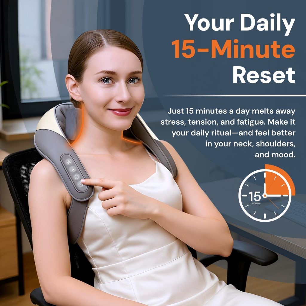Ergonomic Neck and Shoulder Massager - Premium Pain Relief