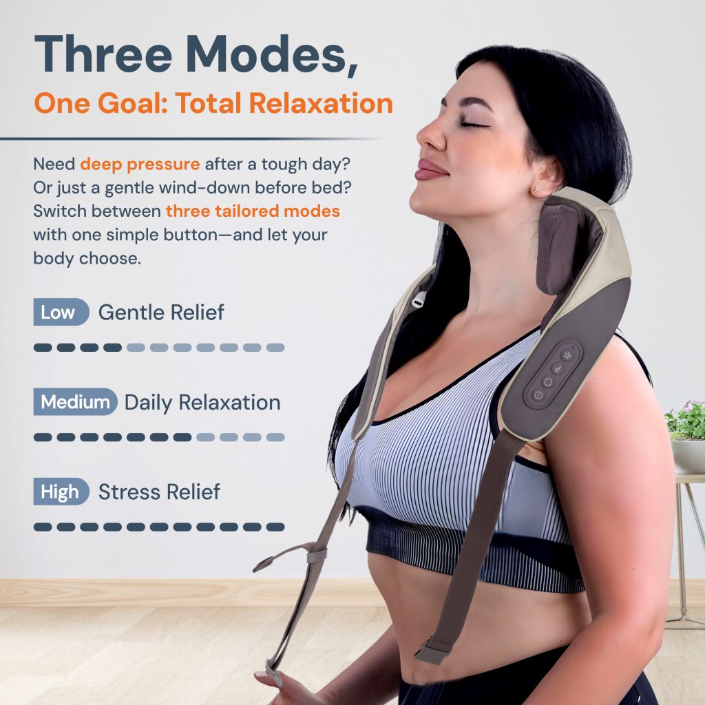 Ergonomic Neck and Shoulder Massager - Premium Pain Relief