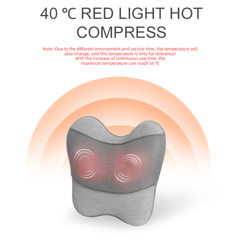 Smart Wireless Heated Lumbar Massager - Deep-Kneading Lumbar & Neck Massager