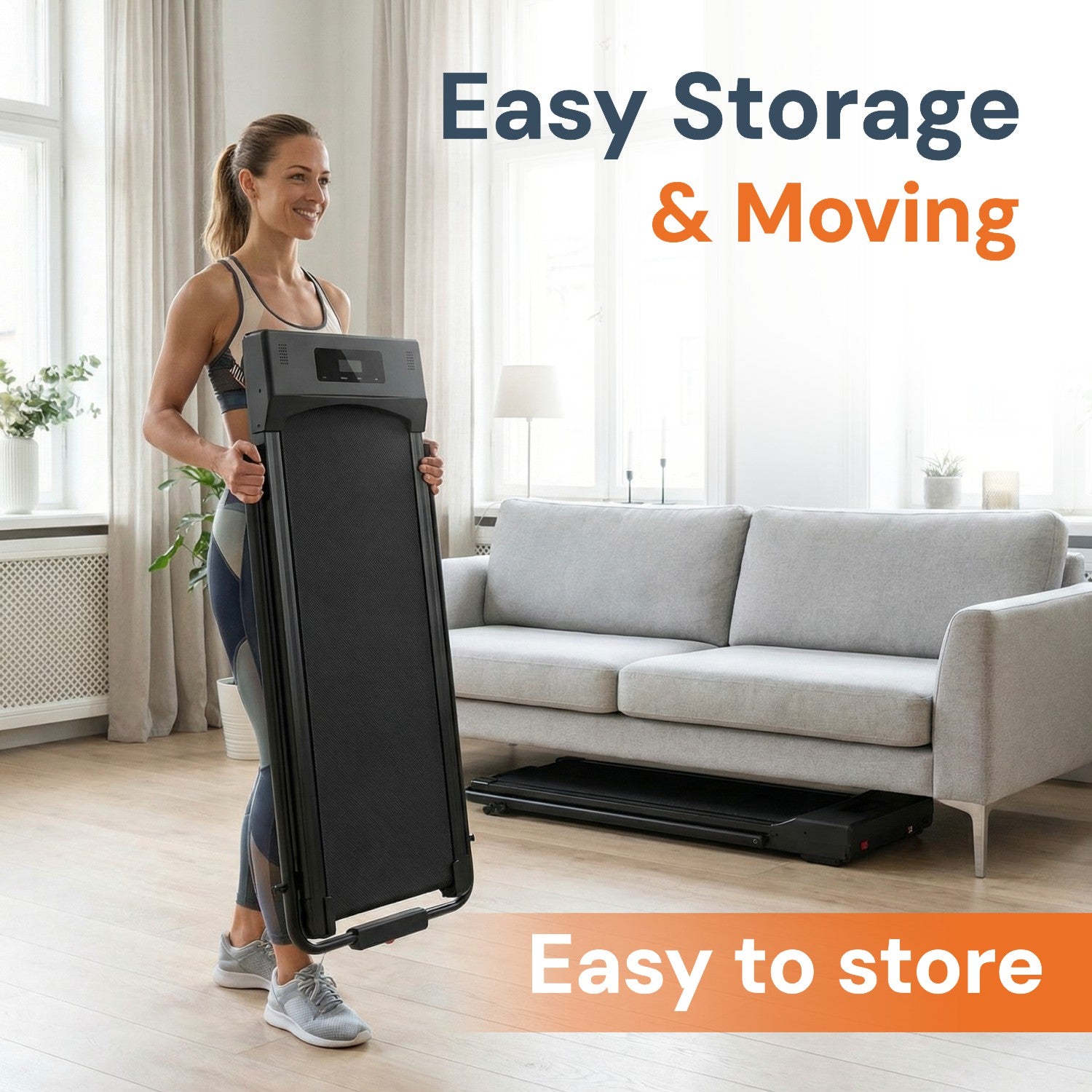 4 in 1 Walking Pad | With Foldable Handrails