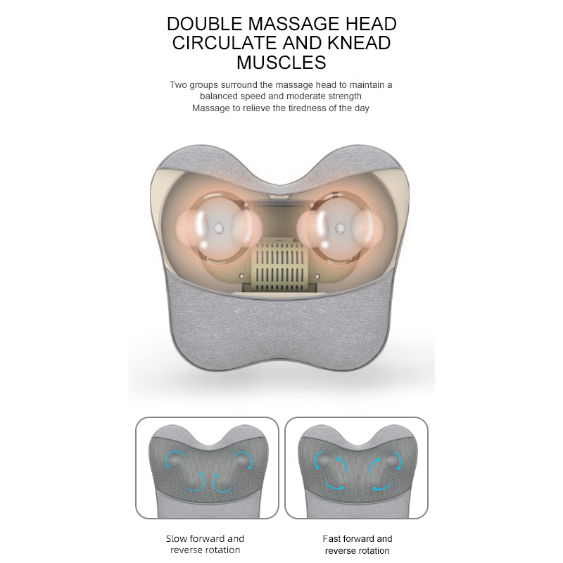 Smart Wireless Heated Lumbar Massager - Deep-Kneading Lumbar & Neck Massager