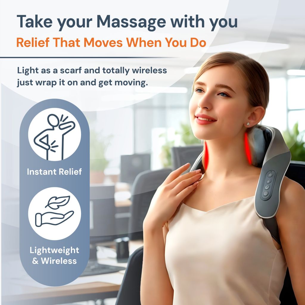 Ergonomic Neck and Shoulder Massager - Premium Pain Relief
