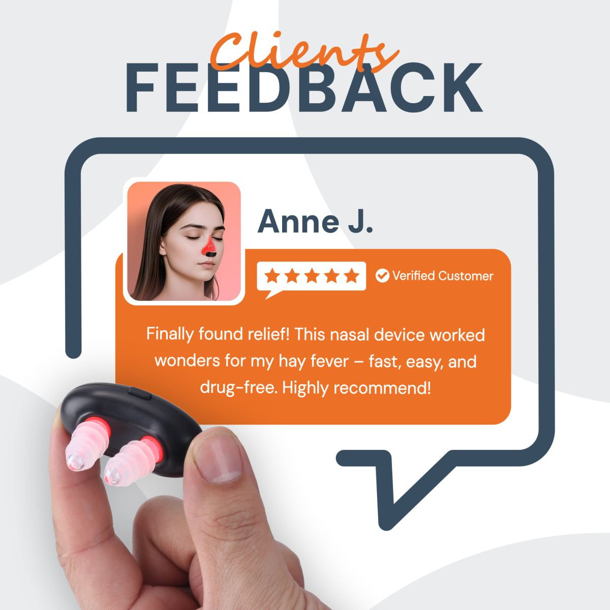 Red Light Therapy Device for Nasal Allergy & Rhinitis