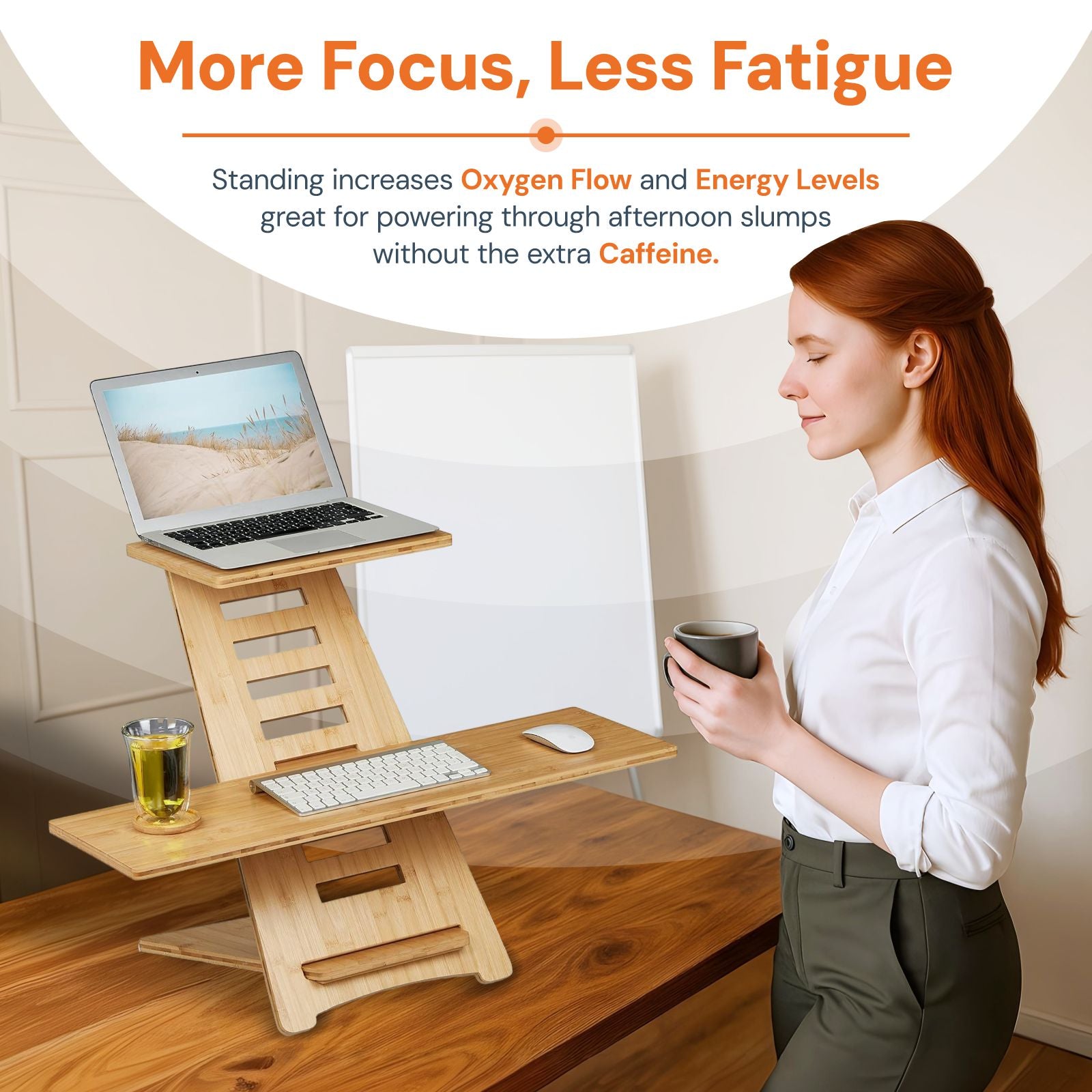 Ergonomic Height Adjustable & Portable Standing Desk