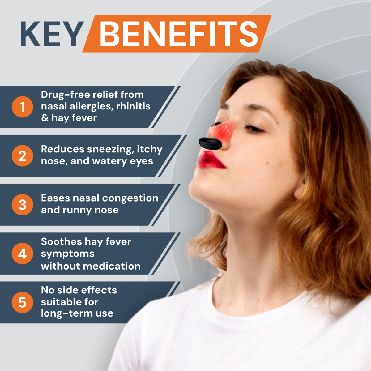 Red Light Therapy Device for Nasal Allergy & Rhinitis