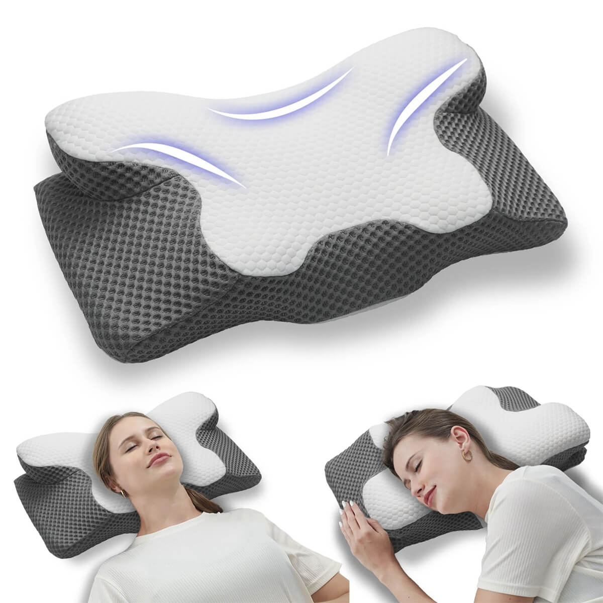 Breeze® Cervical Pillow - Orthopaedic Contour Shaped Memory Foam | Cooling