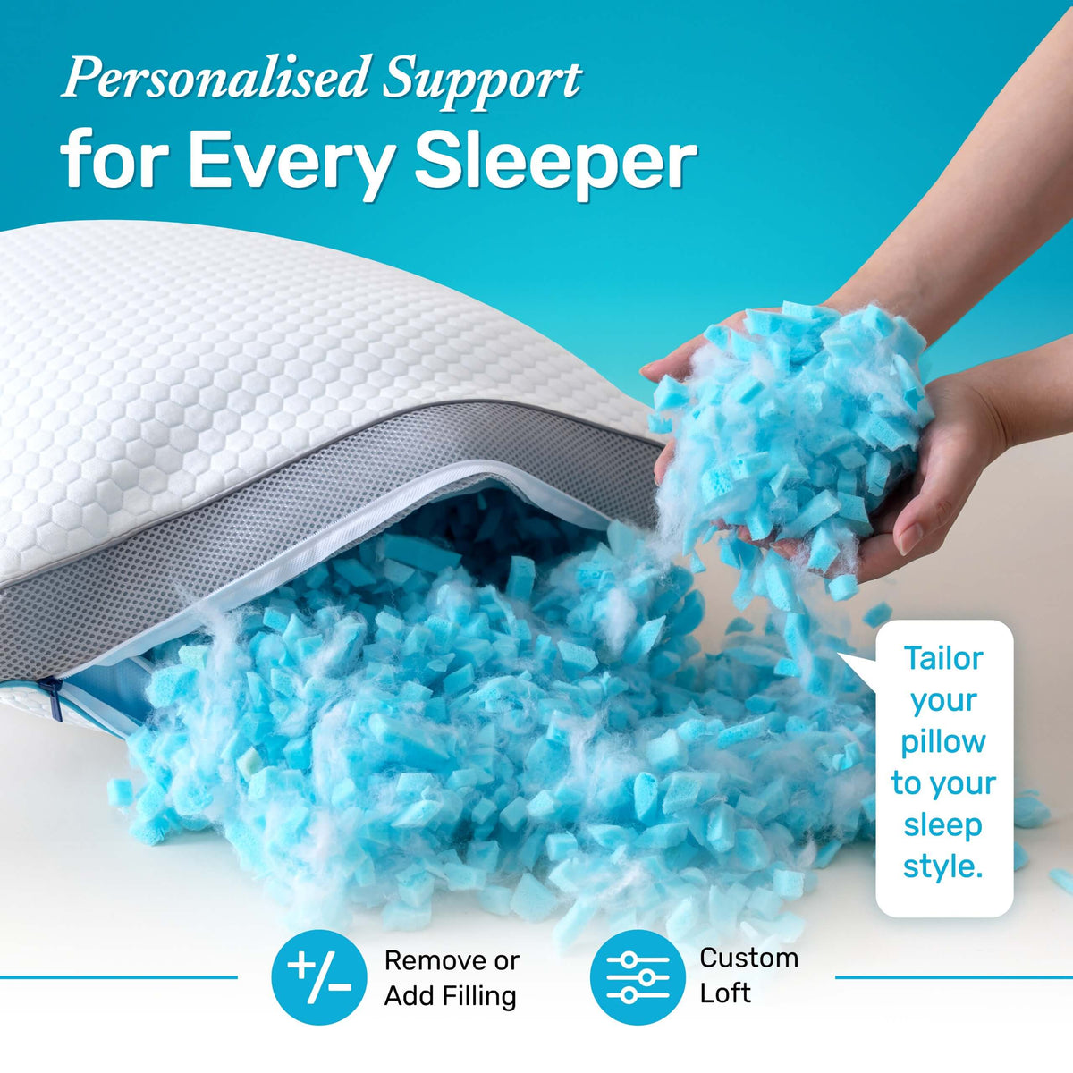Premium Hybrid Pillow With Temperature Regulating