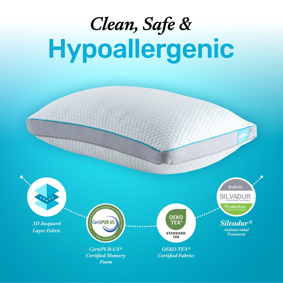 Premium Hybrid Pillow With Temperature Regulating