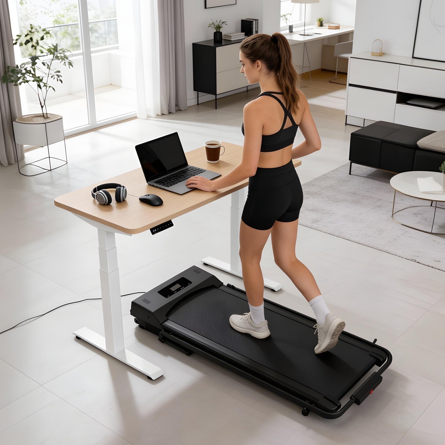 4 in 1 Walking Pad | With Foldable Handrails