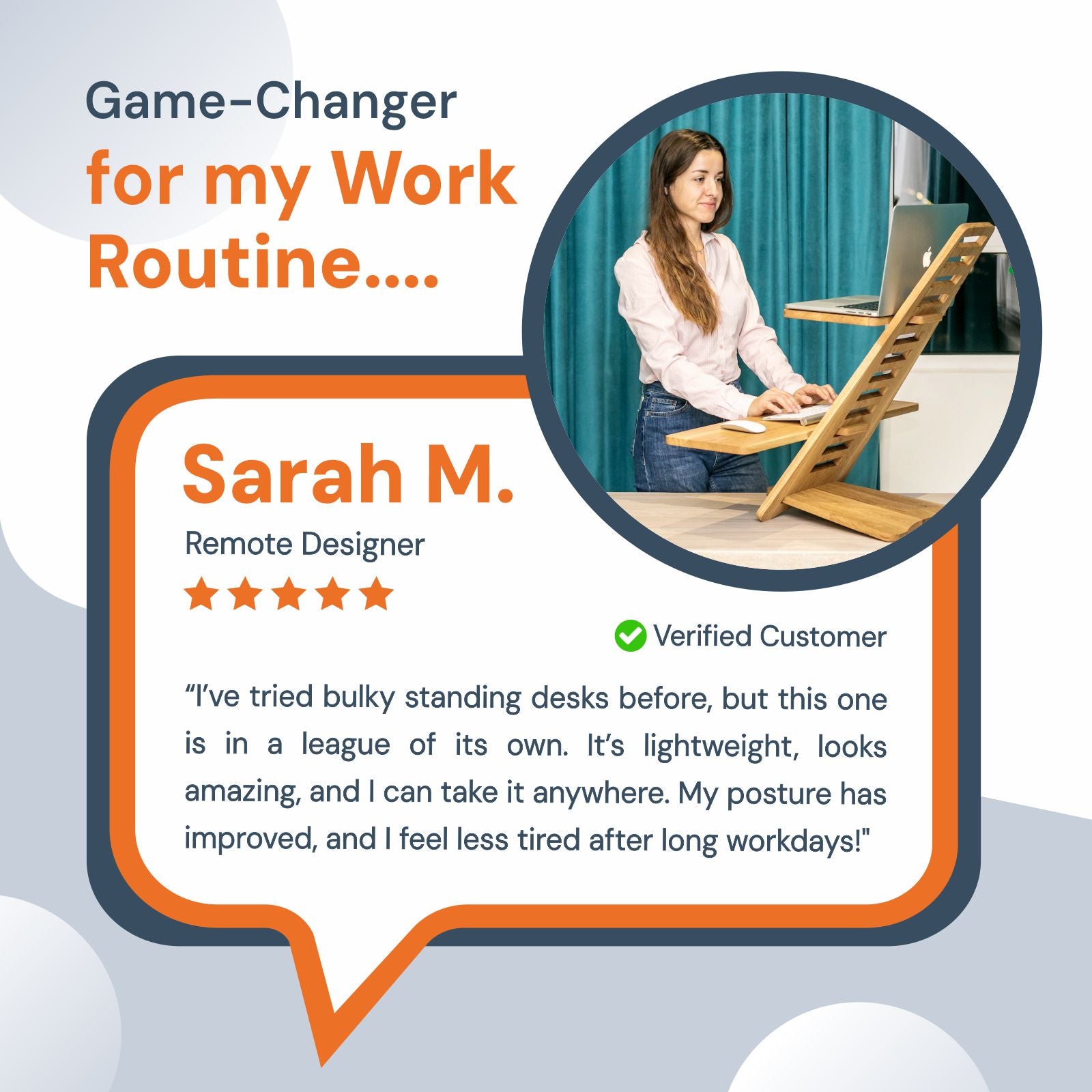 Ergonomic Height Adjustable & Portable Standing Desk