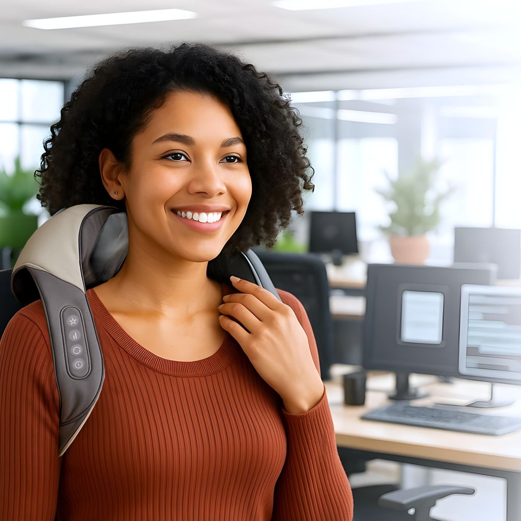 Ergonomic Neck and Shoulder Massager - Premium Pain Relief
