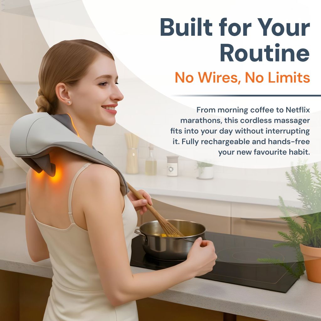 Ergonomic Neck and Shoulder Massager - Premium Pain Relief