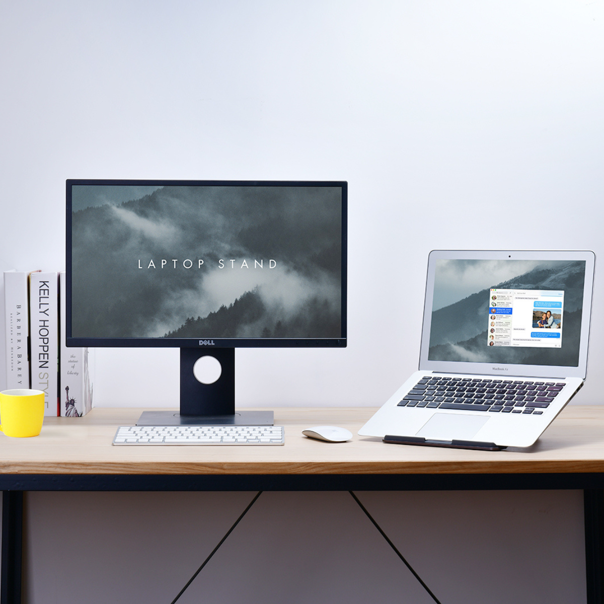 Laptop stand hot sale next to monitor