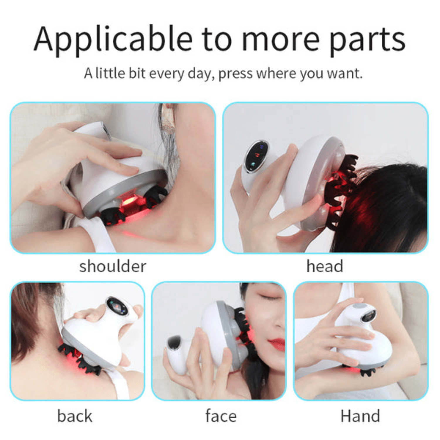 Electric Head, Scalp & Face Massager - PRO