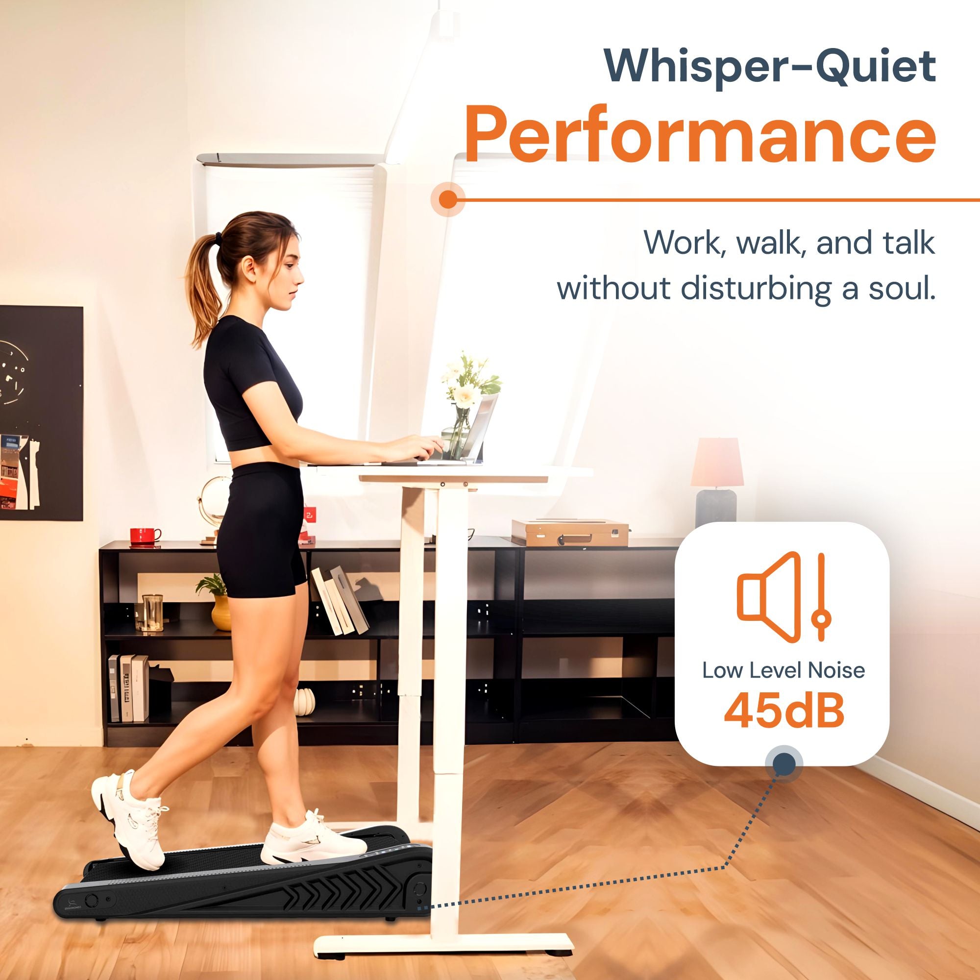 Mini Walking Pad with Incline - Compact Under Desk Treadmill for Home & Office