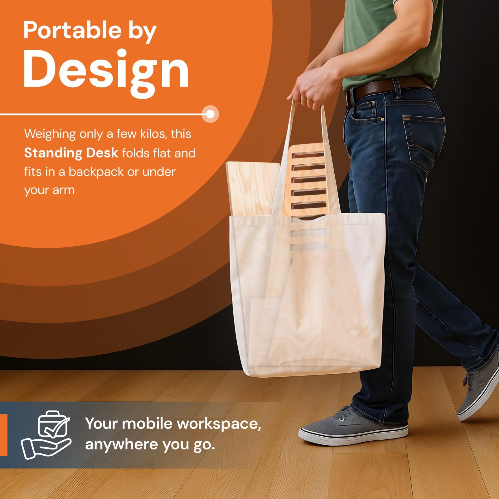 Ergonomic Height Adjustable & Portable Standing Desk