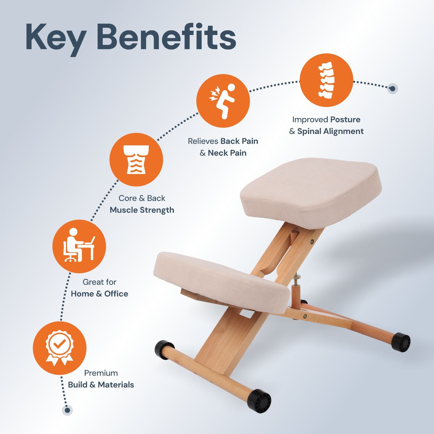 Memory Foam Kneeling Chair | Posture