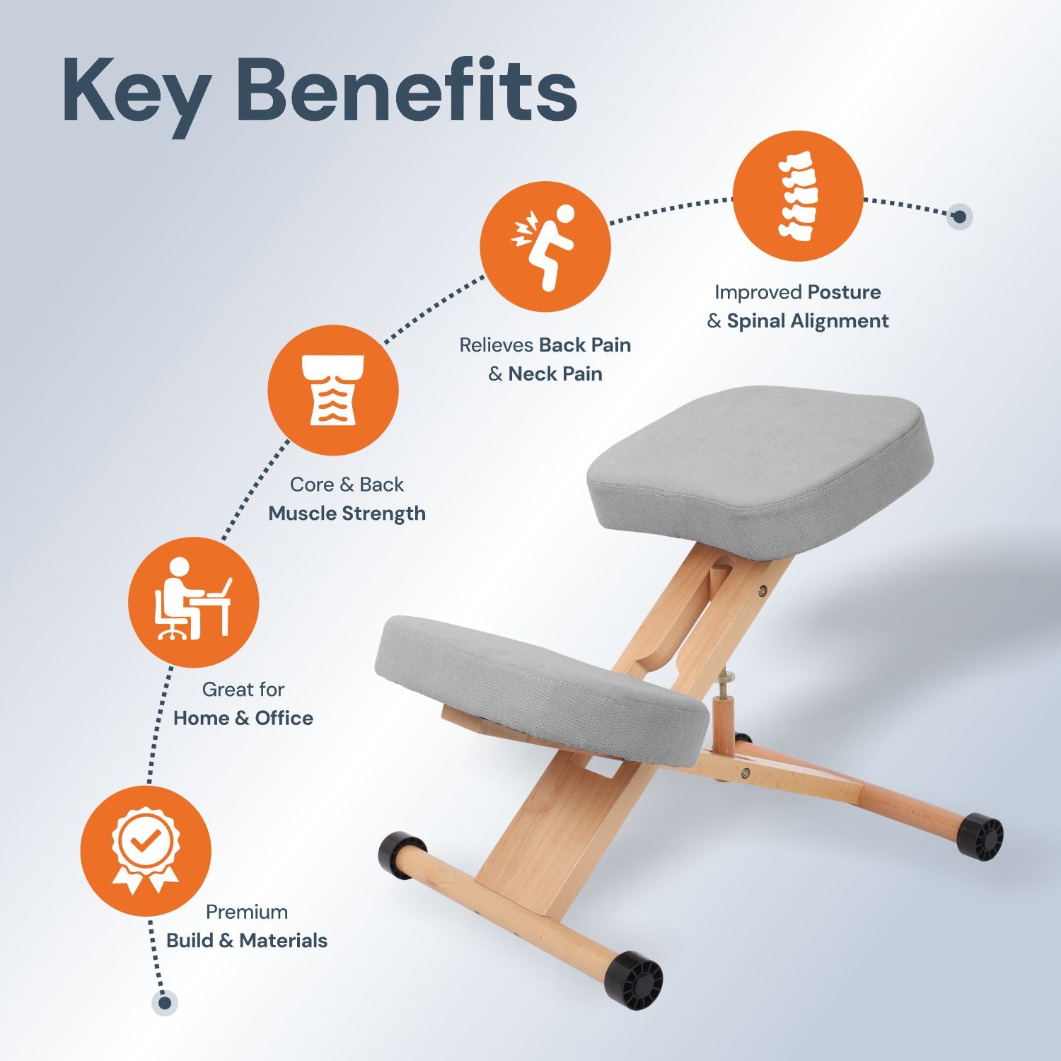 Memory Foam Kneeling Chair | Posture