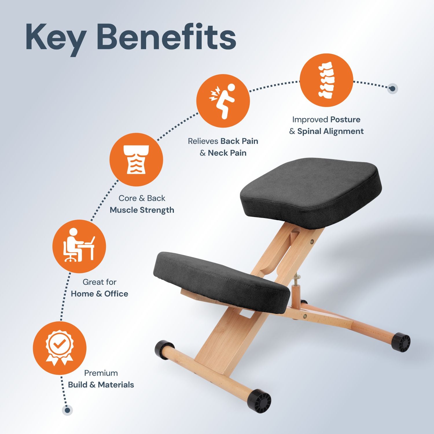 Memory Foam Kneeling Chair | Posture