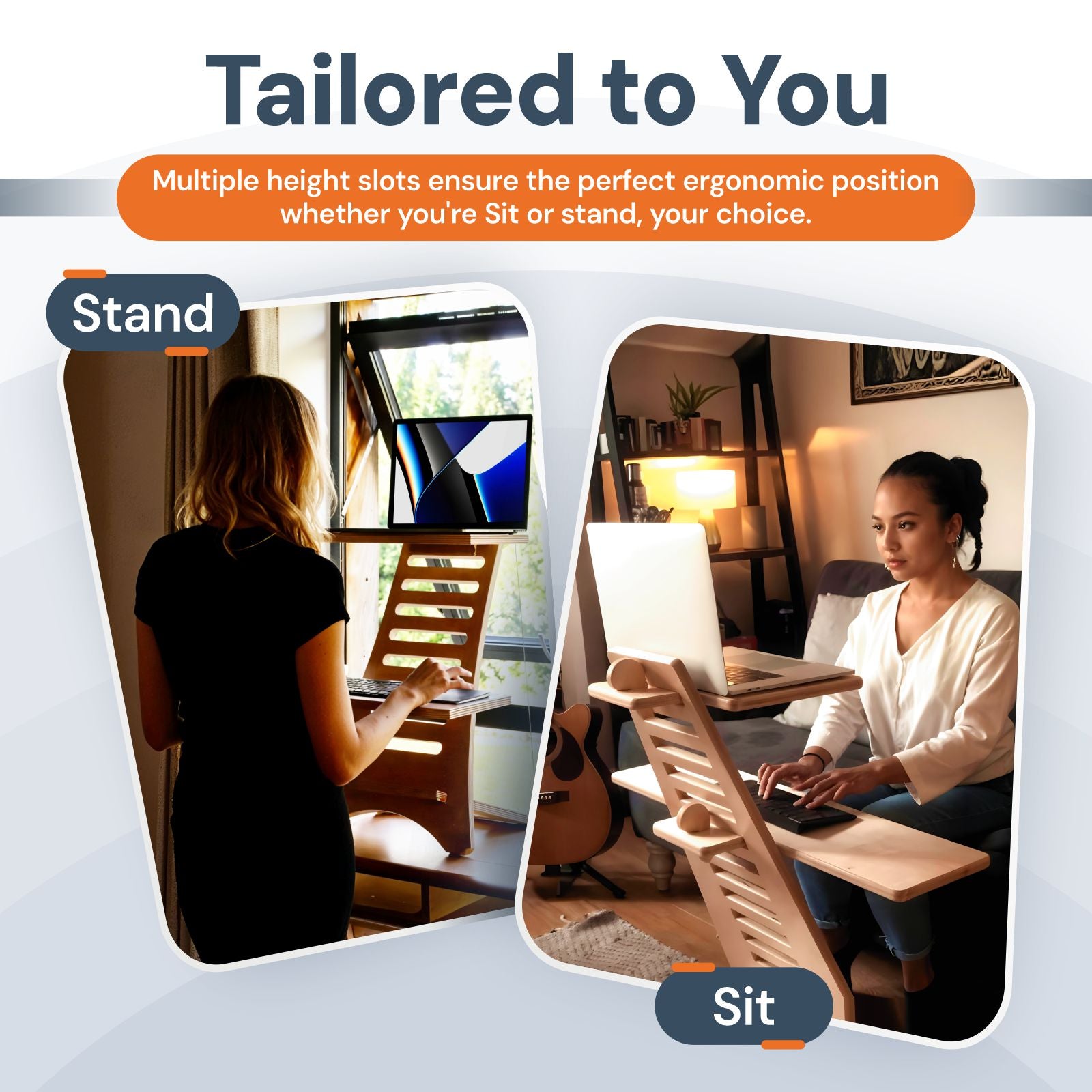 Ergonomic Height Adjustable & Portable Standing Desk