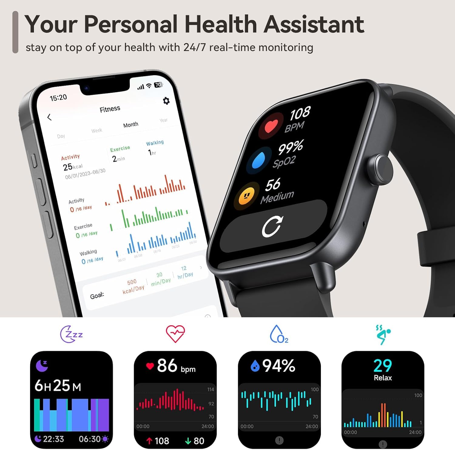 Smart Watch | 1.8" HD | Fitness Tracker