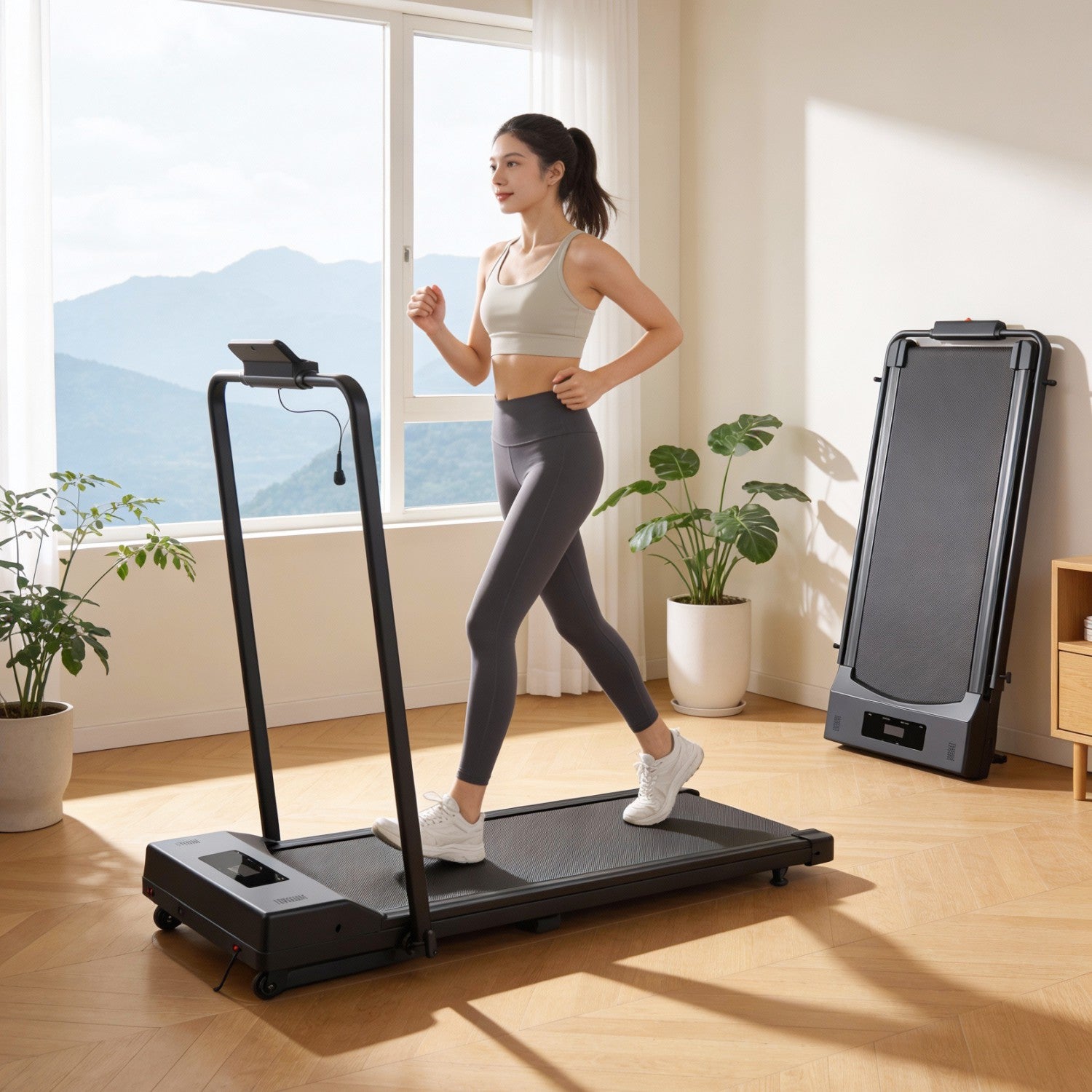 4 in 1 Walking Pad | With Foldable Handrails