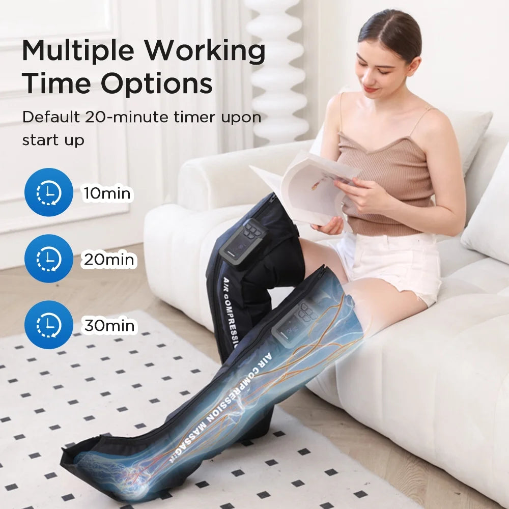 Air Compression Massager – Wireless Recovery for Leg Circulation & Muscle Relief