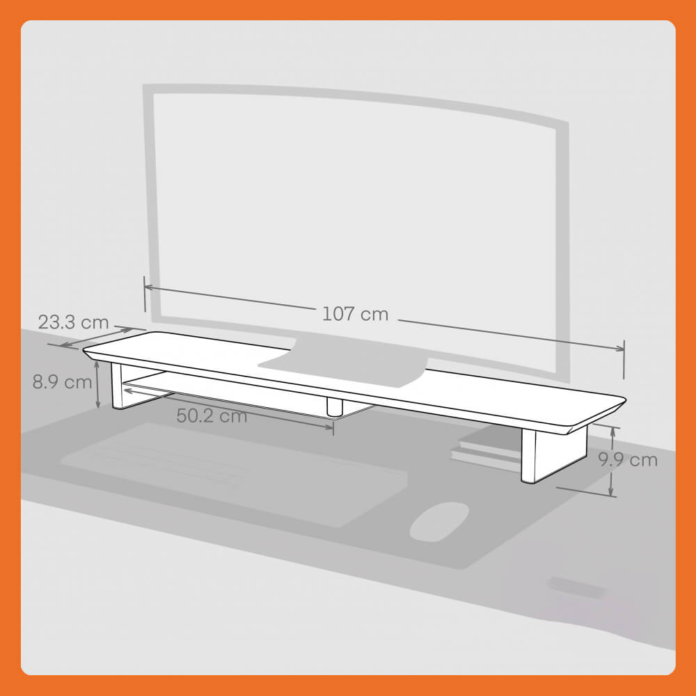 Desk Shelf Monitor Stand – Ergonomic & Organised