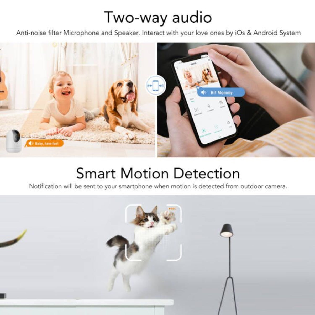 Baby Monitor & Home Security Wifi Camera | Ultra HD