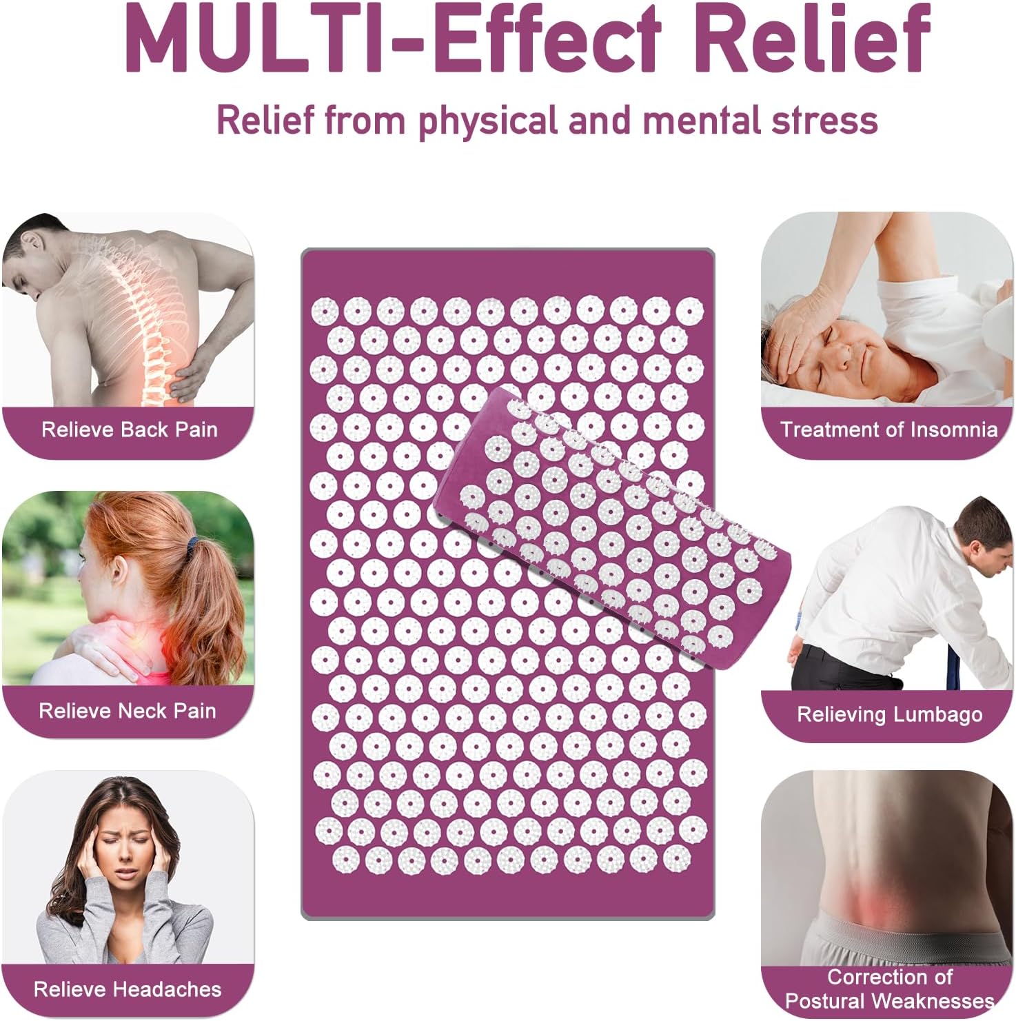 Acupressure Mat & Pillow Set