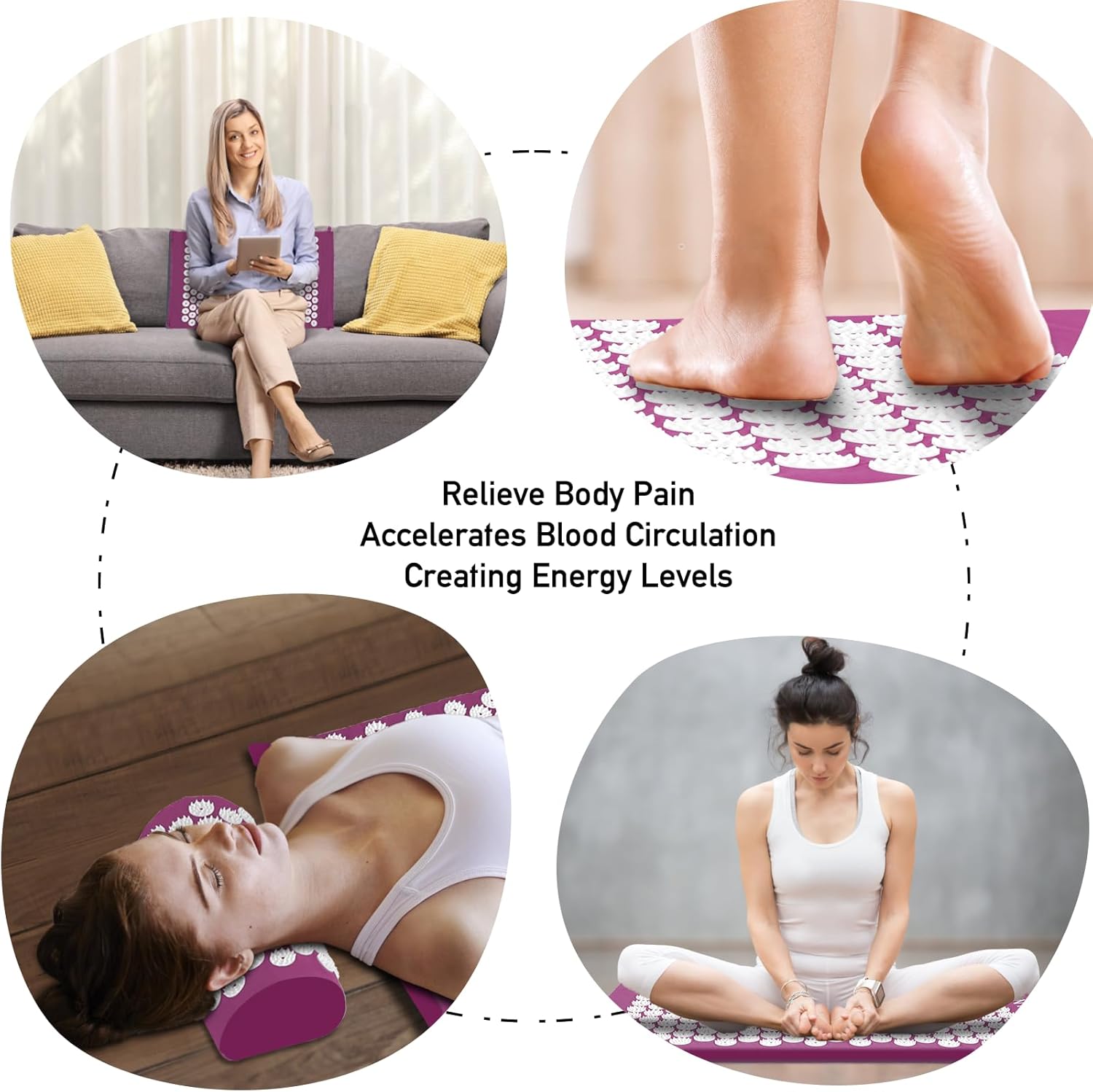 Acupressure Mat & Pillow Set