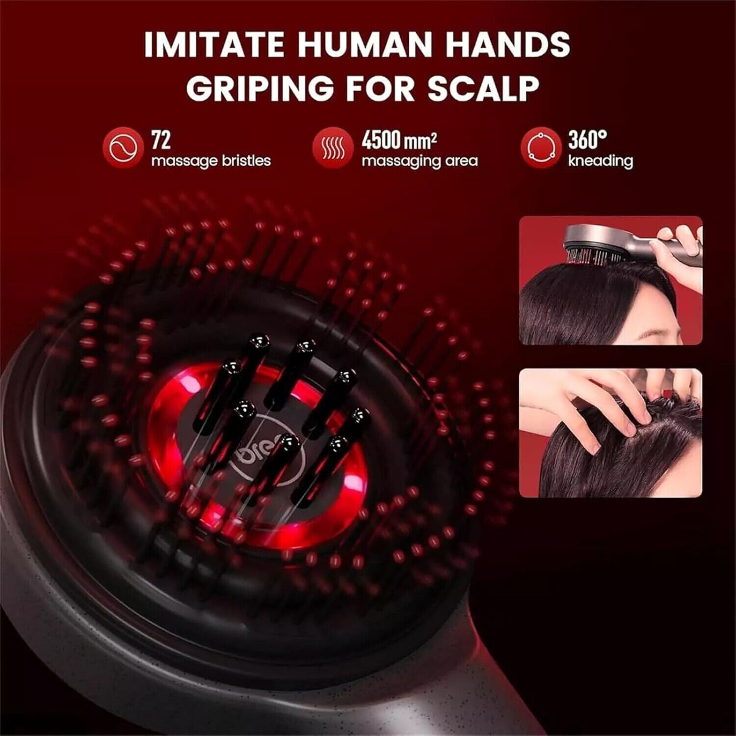 3-in-1 Scalp Massager for Hair Growth & Relaxation